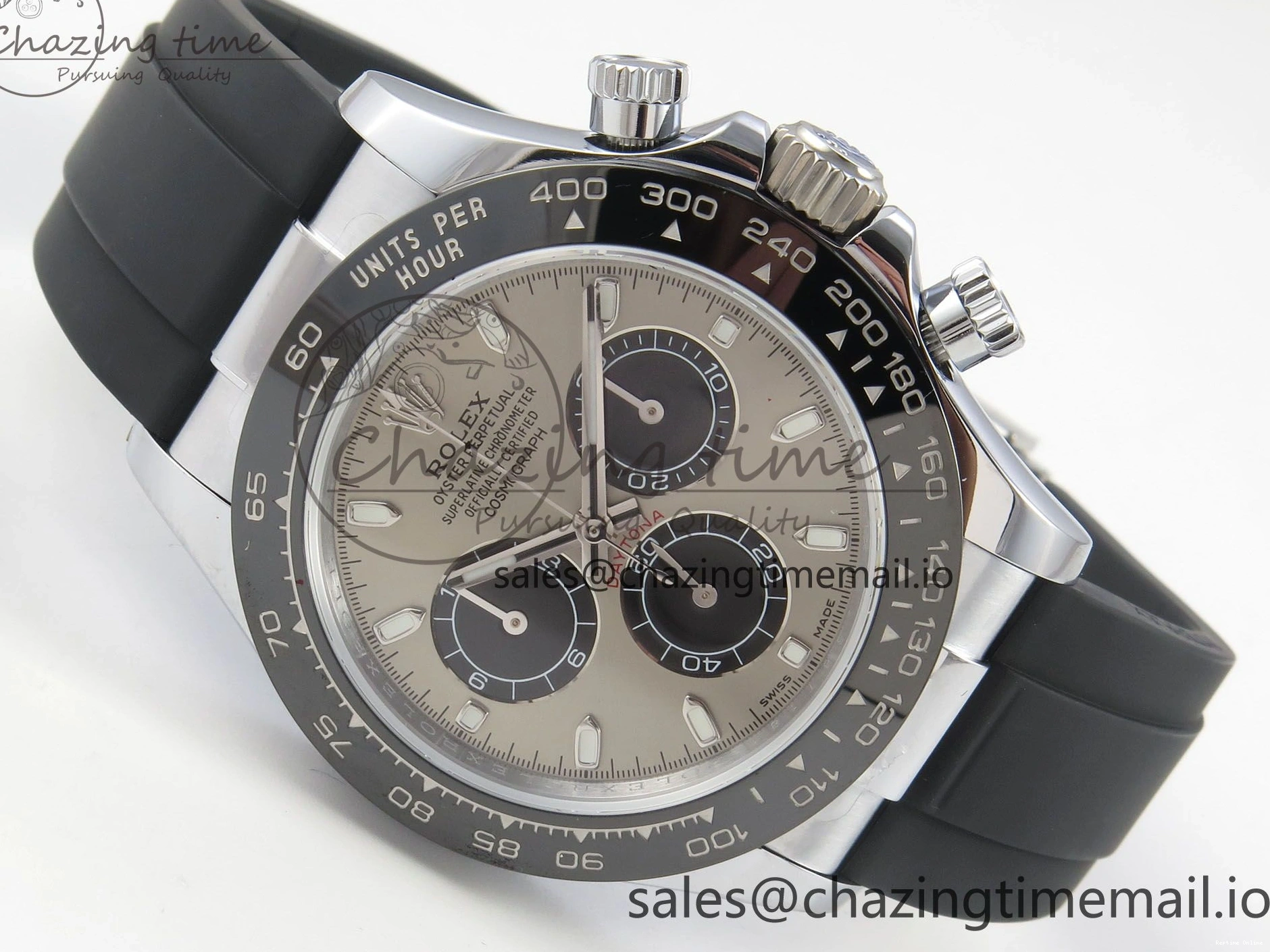 0405 Daytona 116519 QF 1:1 Best Edition Grey Black Dial on Oysterflex Strap SH4130 V11（Gain Weight） EasyMatch 172